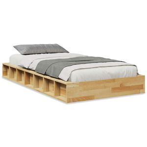 vidaXL Sengeramme uten Madrass 90x190 cm Heltre Eik