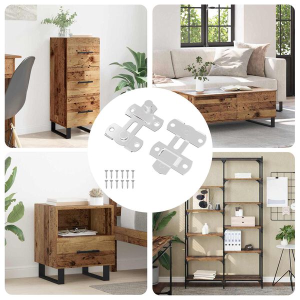 vidaXL D&oslash;rl&aring;sen 2 pcs s&oslash;lv 70 x 8 mm St&aring;l