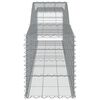 vidaXL Gabionkurver buede 15 stk 400x50x60/80 cm galvanisert jern