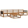 vidaXL Utend&oslash;rs sofa-sett 5 pcs Naturlig Solid akasietre