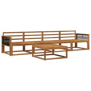 vidaXL Utend&oslash;rs sofa-sett 5 pcs Naturlig Solid akasietre