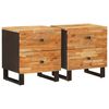 vidaXL Nattbordskap 2 stk. Brun 40 x 33 x 46 cm Massiv mango tre