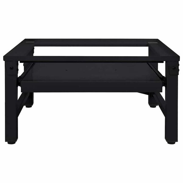 vidaXL Vaskemaskin Pedestal Svart 64 x 55 x 32.5 cm Stål