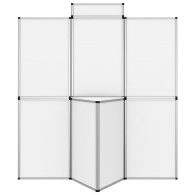vidaXL Utstillingsvegg 8 paneler sammenleggbar med bord 181x200cm hvit