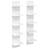 vidaXL Vegghylle 2 stk. Hvit 22 x 15 x 100 cm Konstruert tre