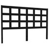 vidaXL Sengegavl svart 145,5x4x100 cm heltre furu