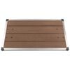 vidaXL Utend&oslash;rs dusjbrett WPC rustfritt st&aring;l 110x62 cm brun