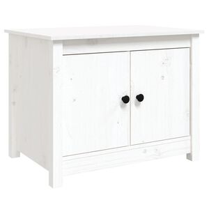 vidaXL Salongbord hvit 71x49x55 cm heltre furu