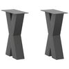 vidaXL Salongbordben X-formet 2 stk antrasitt 28 x (42-43) cm st&aring;l