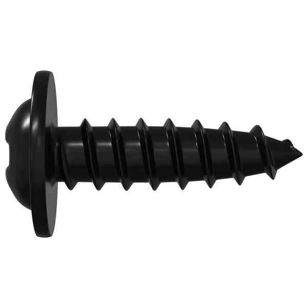 vidaXL Selvgjengende Spiker 2 pcs Svart 3,5 x 12 mm Jern