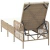 vidaXL Solseng med pute 1-person Beige 157 x 55 x 92cm polyrotting