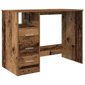 vidaXL Skrivebord gammelt tre 102x50x76 cm konstruert tre
