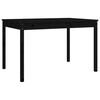 vidaXL Hagespisestue 4 deler svart heltre furu