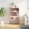 vidaXL Highboard rosa 68x39x123 cm stål
