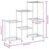 vidaXL Blomsterstativ med hjul 83x25x83,5 cm svart jern