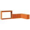 vidaXL Nattbord med skrivebord voksbrun 222x122x75 cm heltre furu