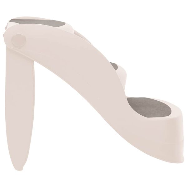 vidaXL Sammenleggbar 3-trinns hundetrapp kremhvit 50x38x38 cm plast