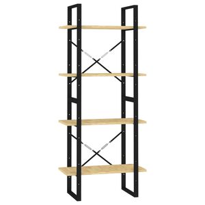 vidaXL Bokhylle 4 niv&aring;er 60x30x140 cm heltre furu