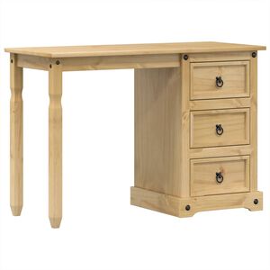 vidaXL Sminkebord Corona 110x47x75 cm heltre furu