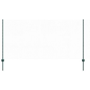 vidaXL Sekskantet gjerde med post 100 x 1,2 m PVC-belagt st&aring;l Gr&oslash;nn