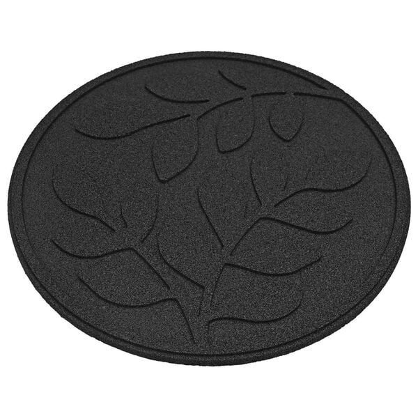 vidaXL Stepping Stone 6 pcs Svart &Oslash; 44 x 2 cm Gummi