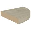 vidaXL Flytende vegghylle eik 25x25x3,8 cm MDF