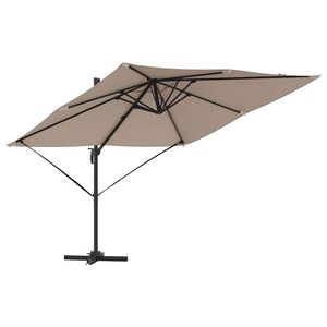 vidaXL Roma parasol Gråbrun 286 x 285 x 265 cm Polyester og aluminium