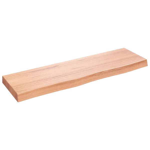 vidaXL Benkeplate til bad lysebrun 100x30x(2-6) cm behandlet heltre