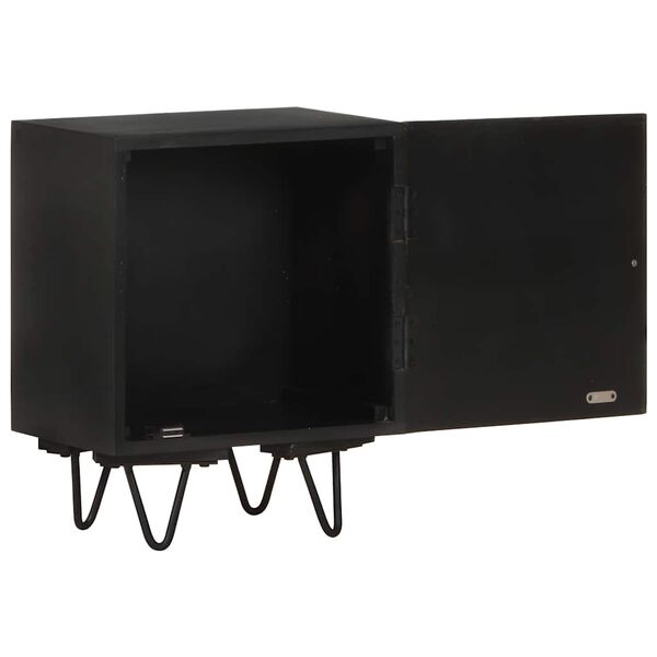 vidaXL Nattbord med messingfront 40x30x50 cm heltre mango