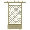 vidaXL Hagepergola med blomsterkasse 162x56x204 cm tre