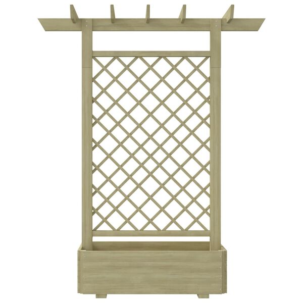 vidaXL Hagepergola med blomsterkasse 162x56x204 cm tre