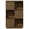 vidaXL Highboard honningbrun 74x35x117 cm heltre furu