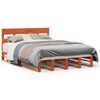 vidaXL Sengeramme uten madrass brun 150x200 cm heltre furu
