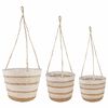 vidaXL 3 stk. Naturlig, Hvit og Beige &Oslash;26 x 19 cm 100% sj&oslash;gress