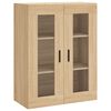 vidaXL Highboard sonoma eik 69,5x34x180 cm konstruert tre