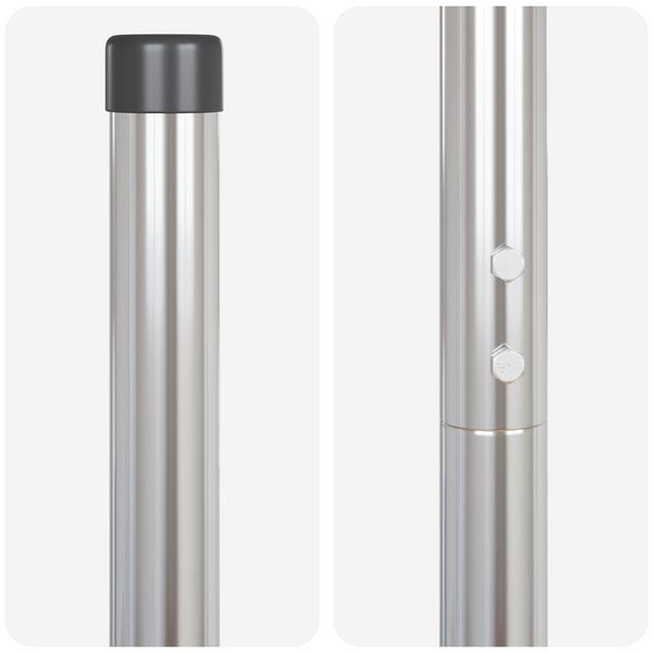 vidaXL Gjerdepunkter 12 pcs sølv Pulverlakkert stål