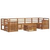 vidaXL Sofasett 8 pcs Naturlig Solid akasietre