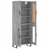 vidaXL Highboard betonggr&aring; 69,5x34x180 cm konstruert tre
