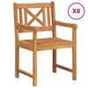 vidaXL Hagestoler 8 stk. Naturlig Solid akasietre