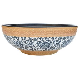 vidaXL Benkeservant flerfarget rund &Phi;41x14 cm keramikk