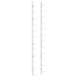 vidaXL Veggmontert vinstativ for 12 flasker hvit jern