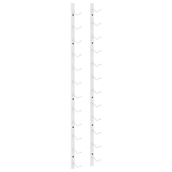 vidaXL Veggmontert vinstativ for 12 flasker hvit jern