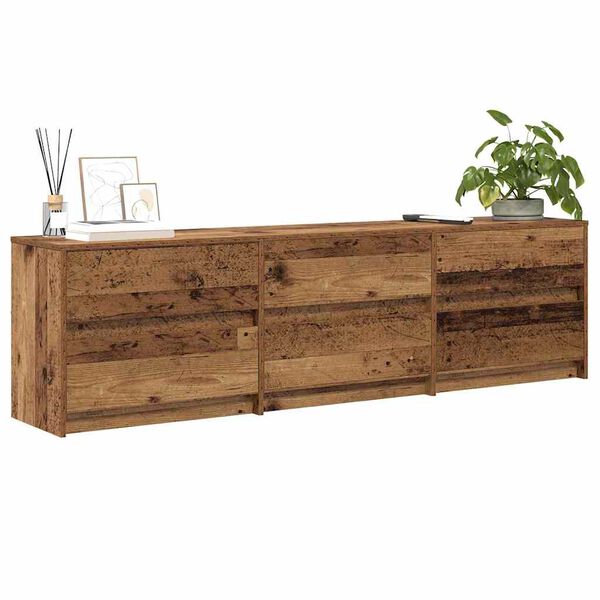 vidaXL TV Enheter 2 pcs Gamle tre 180 x 34 x 50 cm Konstruert tre