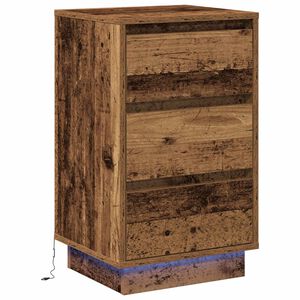 vidaXL Nattbordskap Gammelt tre 39 x 34,5 x 65 cm Konstruert tre