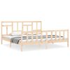 vidaXL Sengeramme med madrass 200x200 cm heltre furu