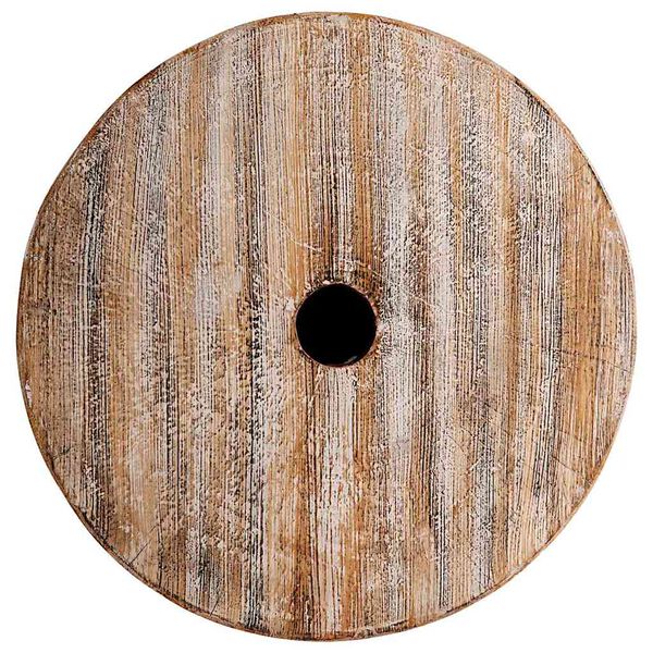 vidaXL Parasollfot hvittvasket Ø34 x 40 cm Heltre