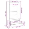 vidaXL Garderobe hvit 100x50x200 cm konstruert tre