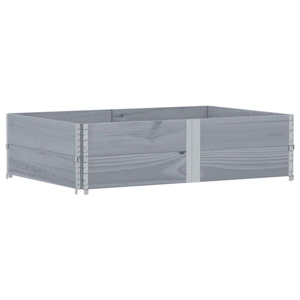 vidaXL Pallekarmer 2 stk gr&aring; 150x100 cm heltre furu