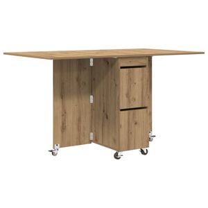 vidaXL Spisebord 140 x 80 x 77 cm Konstruert tre Artisan eik