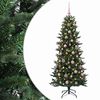 vidaXL Kunstig juletre med julekuler 180 cm 300 LED-lys Varmhvit